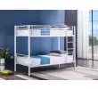 łóżko piętrowe z materacami białe